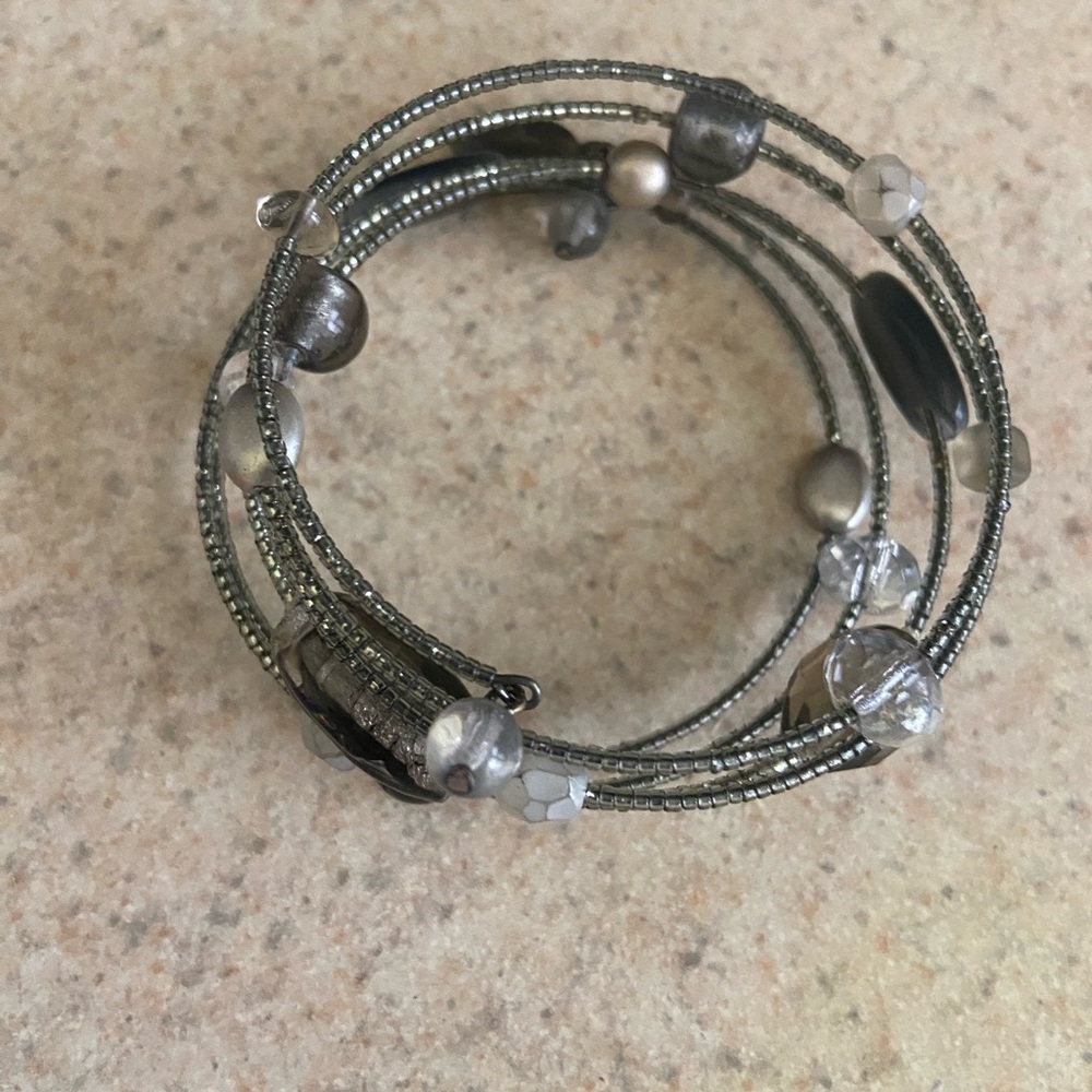 White House Black Market Multi-Strand Beaded Bracelet- great condition.